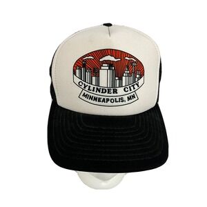 Cylinder City Minneapolis MN Vintage 80s Snapback Trucker Hat Cap By‎ Sportcap
